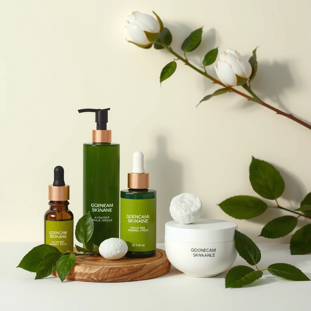 Natural women's skincare hero background